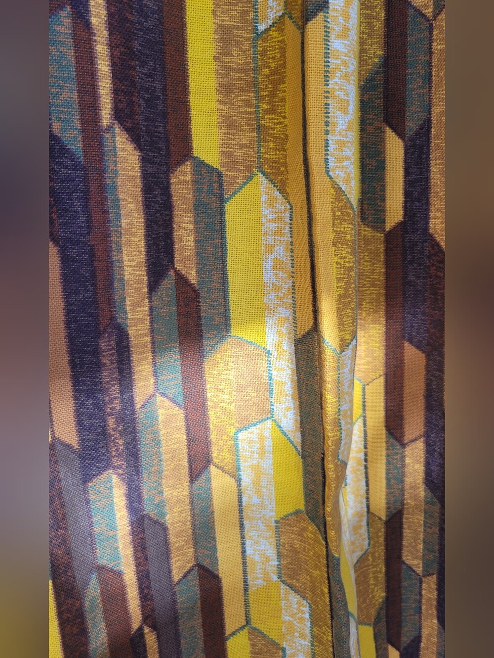Vintage 70's Drapery Pair Extra Wide